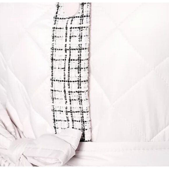 Isaac Mizrahi Live! Women's Jacket ~ Sz 2X Quilted Belted Coat Black A623551 - Picture 4 of 7